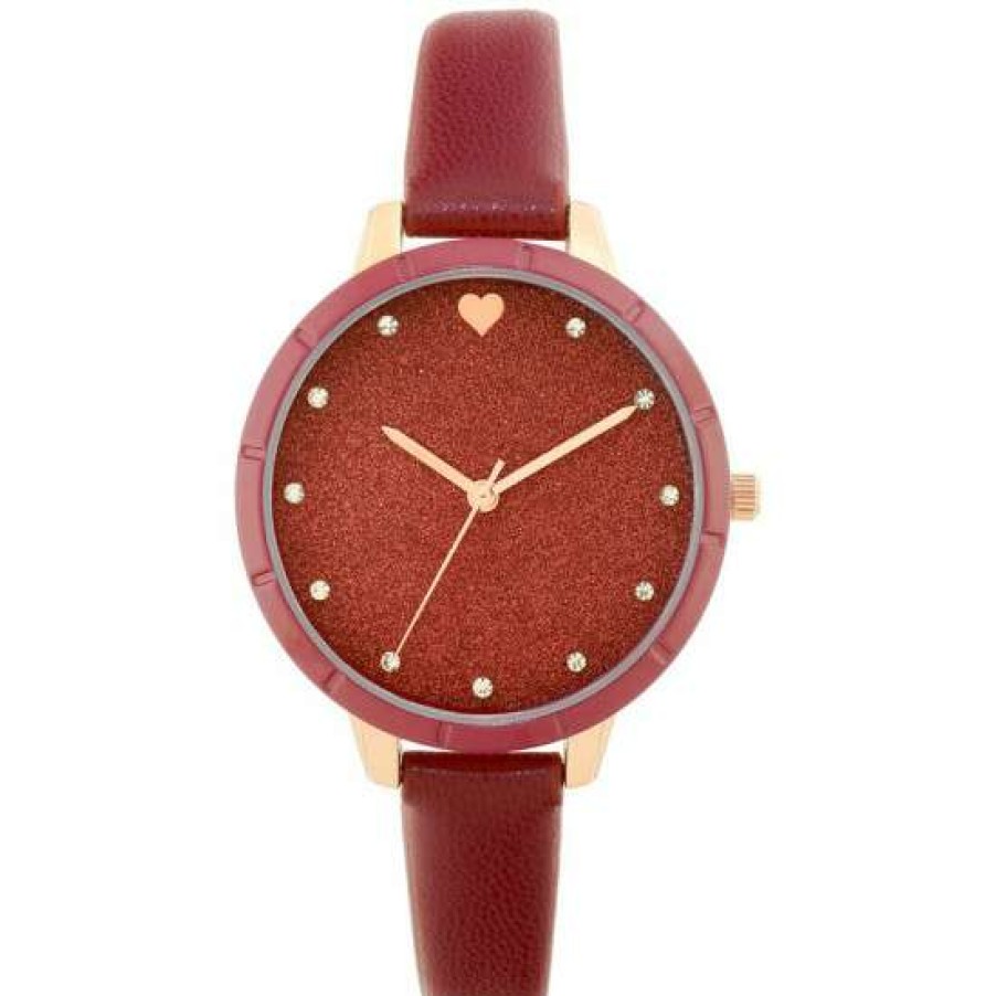 Jewelry & Watches INC International Concepts | Budget Inc International Concepts Women'S Strap Watch 38Mm, Created For Macy'S Red