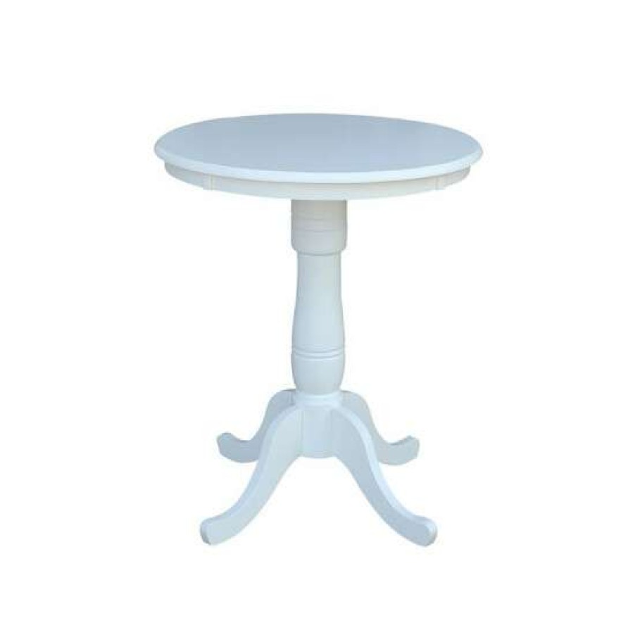 Furniture INC International Concepts | Top 10 International Concepts 30 Round Top Pedestal Table- 34.9H Dark