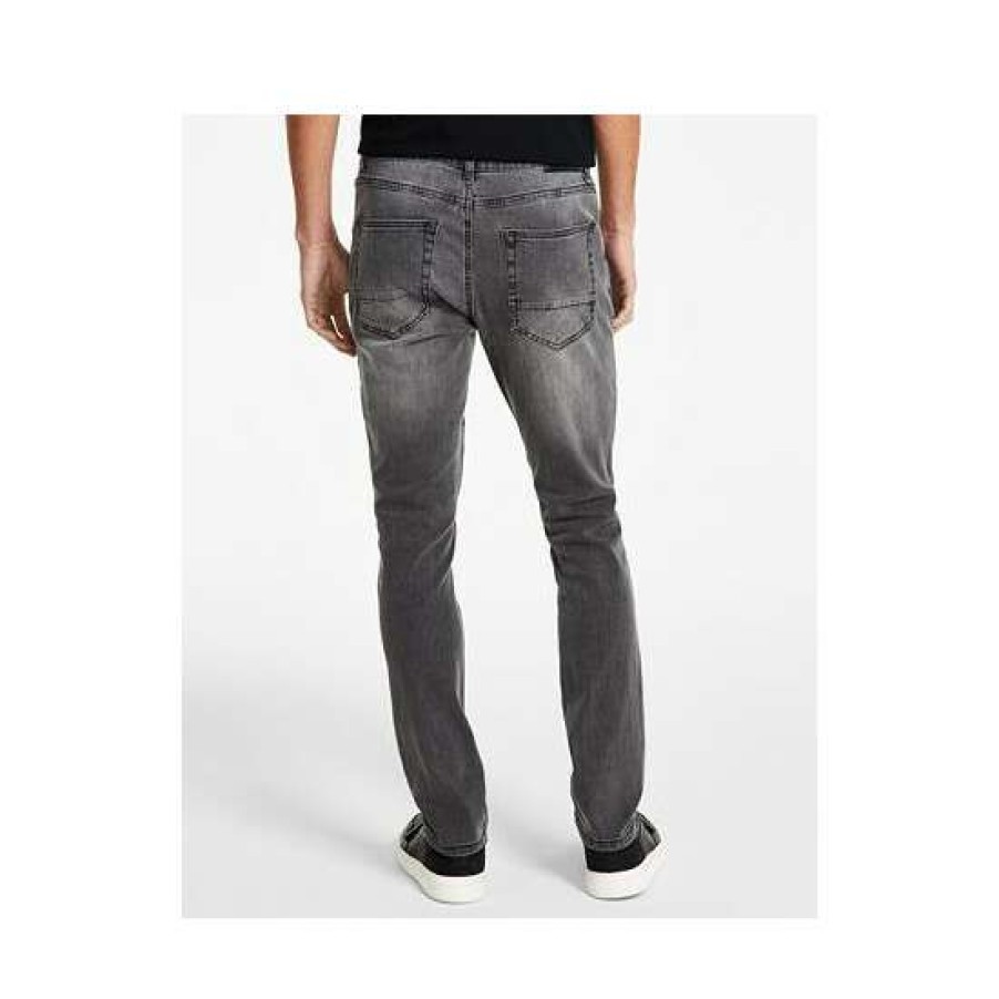 Women INC International Concepts | Discount Inc International Concepts Men'S Herbie Skinny-Fit Moto Jeans, Created For Macy'S Grey Wash