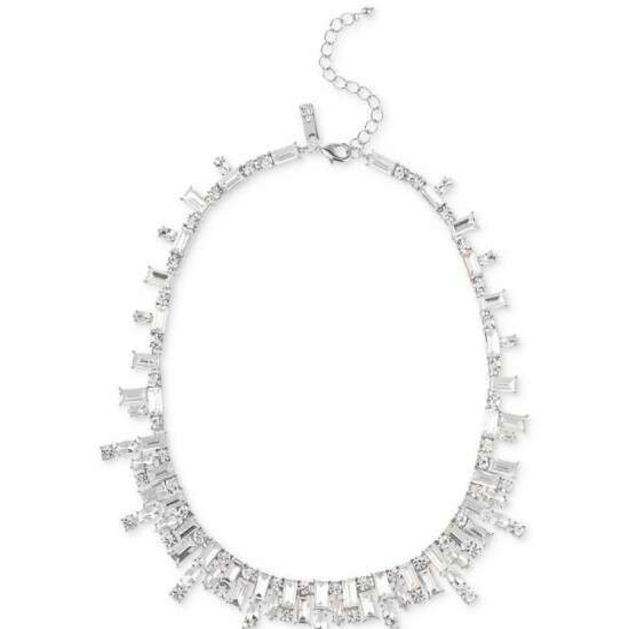 Jewelry & Watches INC International Concepts | New Inc International Concepts Tone Mixed Crystal All-Around Statement Necklace, 17 + 3 Extender, Created For Macy'S Silver