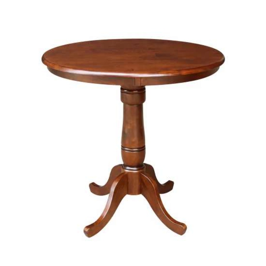 Furniture INC International Concepts | Best Pirce International Concepts 36 Round Top Pedestal Table 34.9H Brown