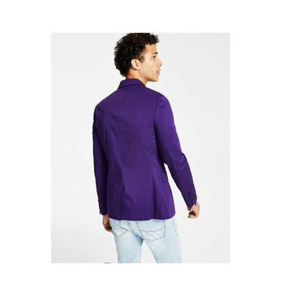 Men INC International Concepts | Top 10 Inc International Concepts Men'S Rick Slim-Fit Solid Three-Pocket Blazer, Created For Macy'S Deep Purple