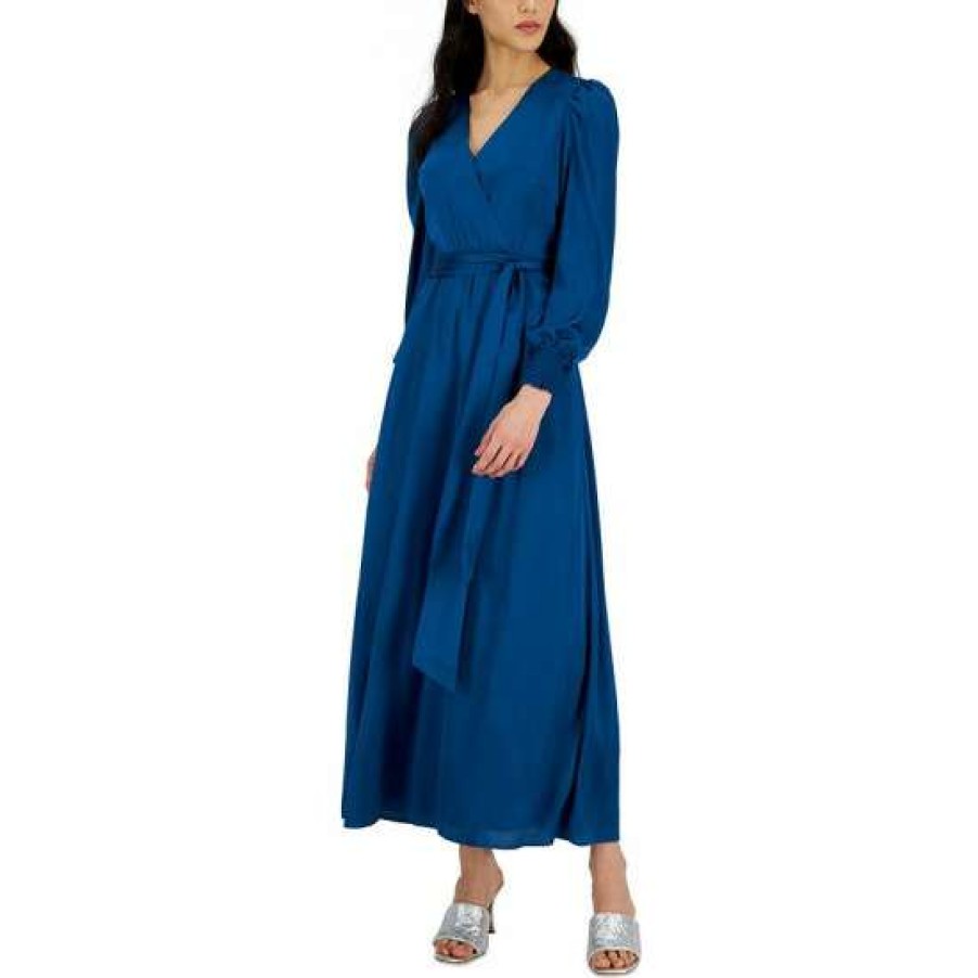 Women INC International Concepts | Brand New Inc International Concepts Women'S Surplice-Neck Smocked-Cuff Maxi Dress, Created For Macy'S