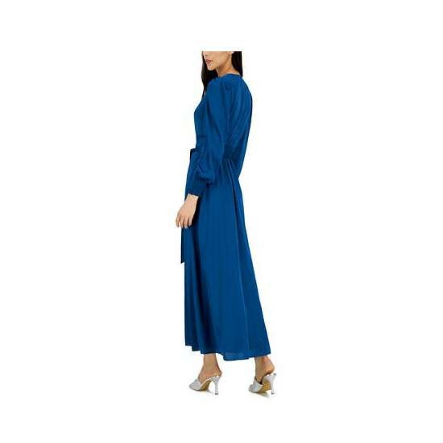 Women INC International Concepts | Brand New Inc International Concepts Women'S Surplice-Neck Smocked-Cuff Maxi Dress, Created For Macy'S