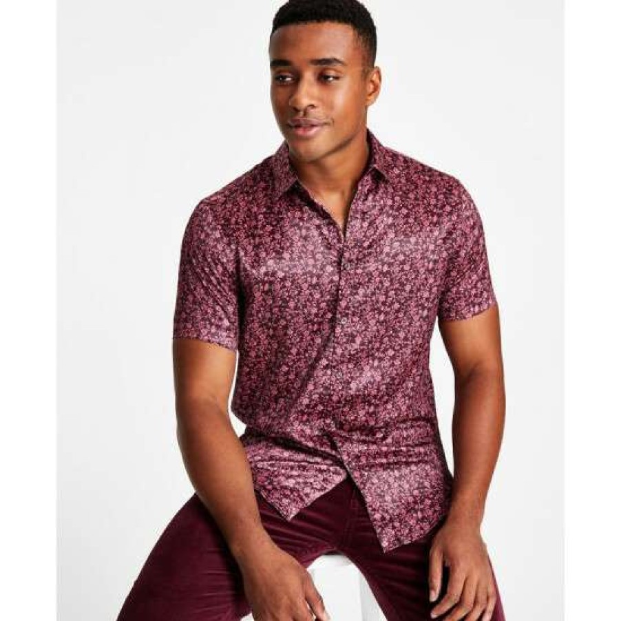 Men INC International Concepts | Hot Sale Inc International Concepts Men'S James Regular-Fit Floral Ditsy-Print Shirt, Created For Macy'S Port