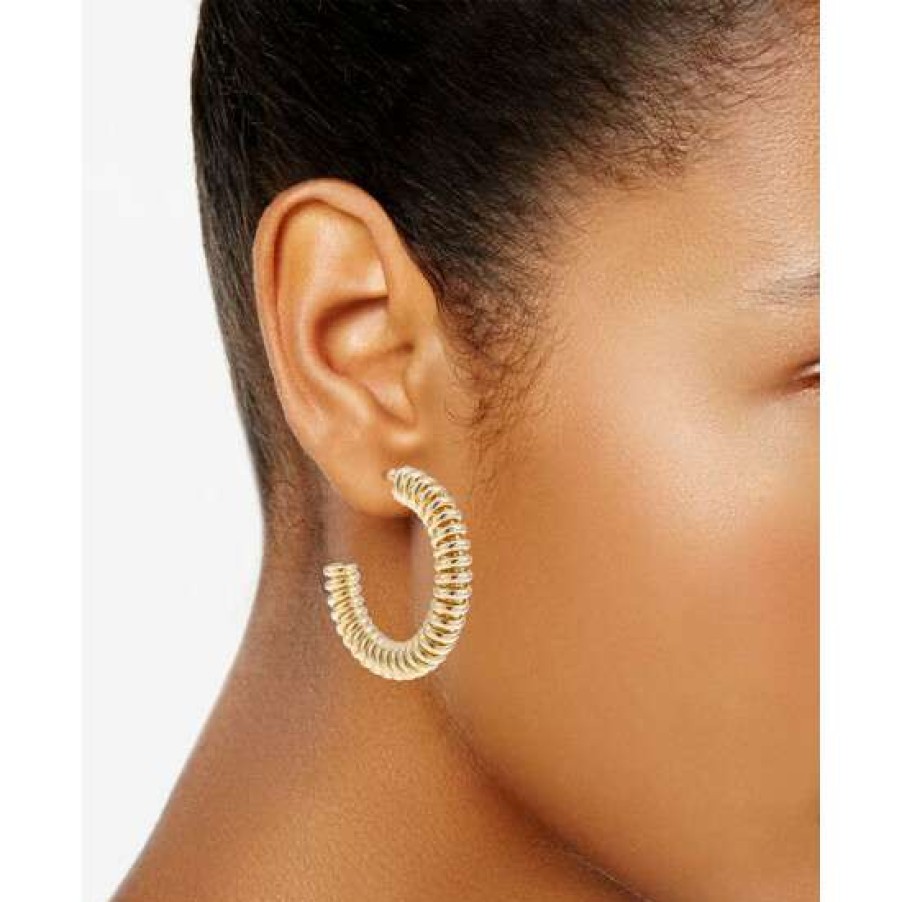 Jewelry & Watches INC International Concepts | Best Reviews Of Inc International Concepts Tone Medium Spiral C-Hoop Earrings, 1.55, Created For Macy'S Gold