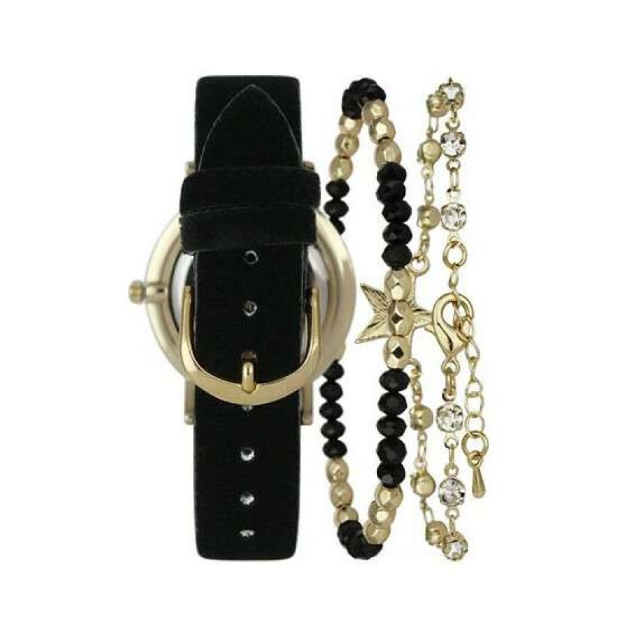 Jewelry & Watches INC International Concepts | Outlet Inc International Concepts Women'S Black Strap Watch 37Mm Gift Set, Created For Macy'S Blue