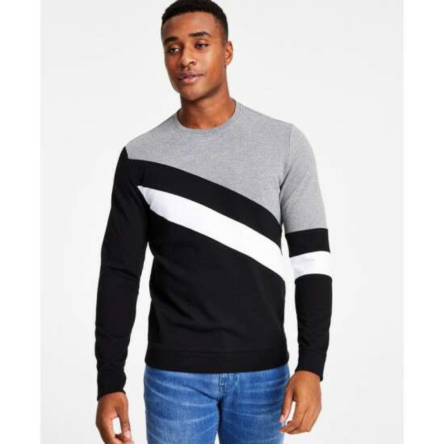 Men INC International Concepts | Hot Sale Inc International Concepts Men'S Chevron Regular-Fit Pieced Colorblocked Sweatshirt, Created For Macy'S