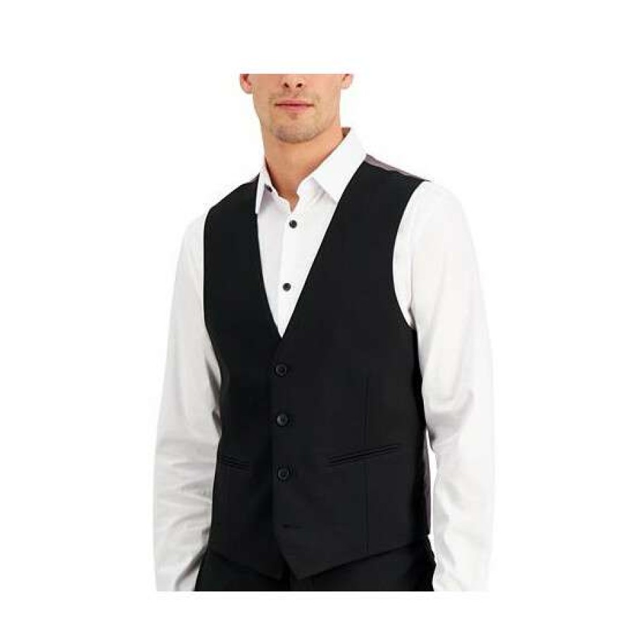 Men INC International Concepts | New Inc International Concepts Men'S Slim-Fit Black Solid Suit Vest, Created For Macy'S Deep Black