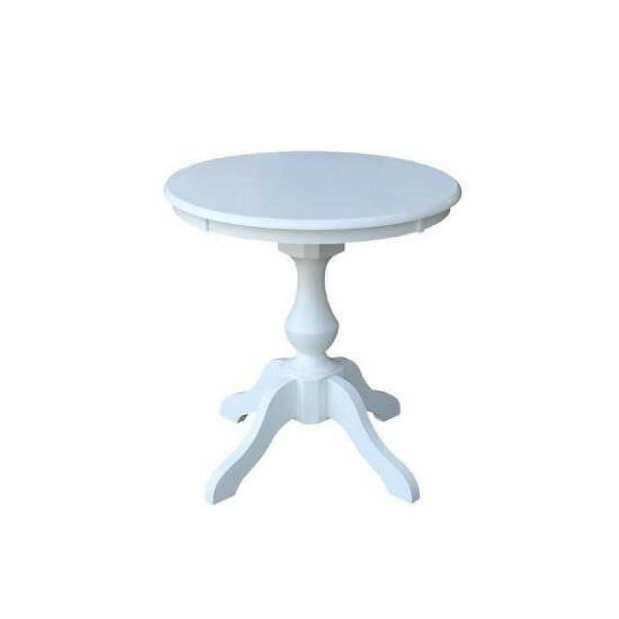 Furniture INC International Concepts | Brand New International Concepts 30 Round Top Pedestal Table- 28.9H White