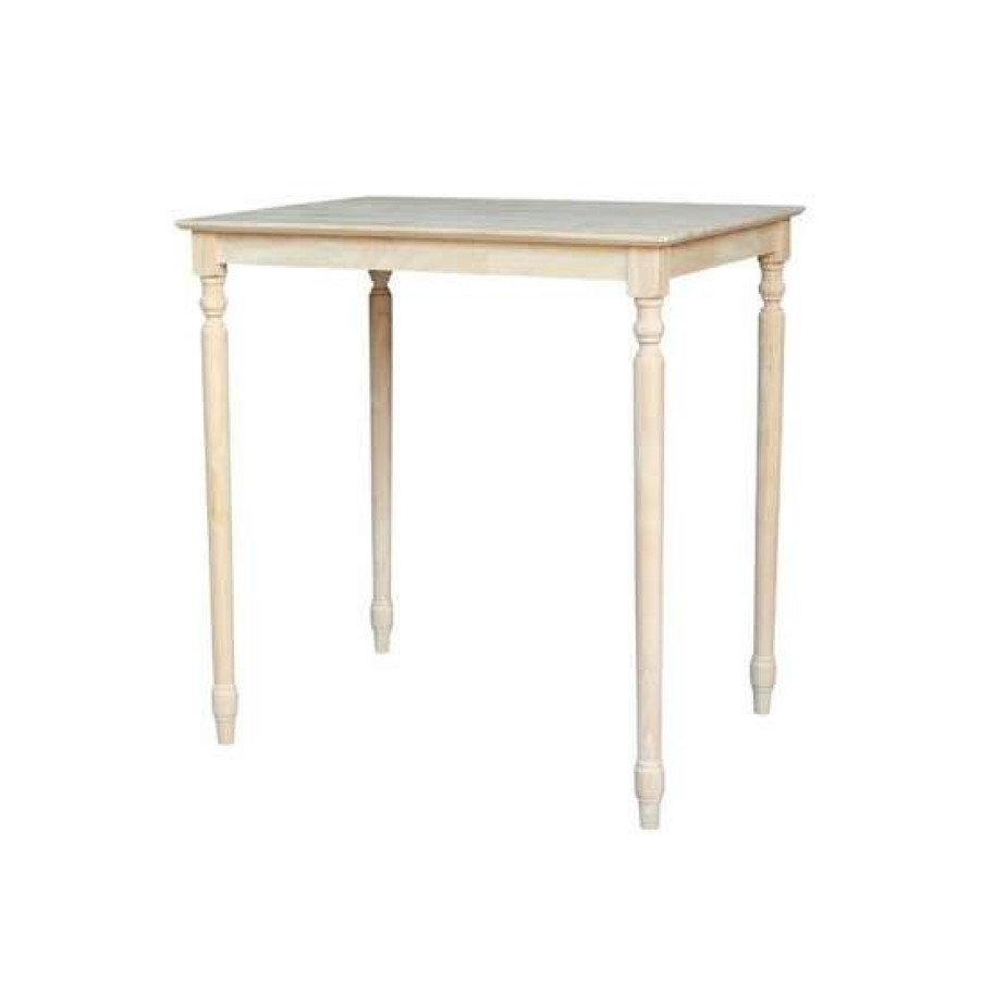 Furniture INC International Concepts | Best Sale International Concepts Solid Wood Top Table Turned Legs No Color