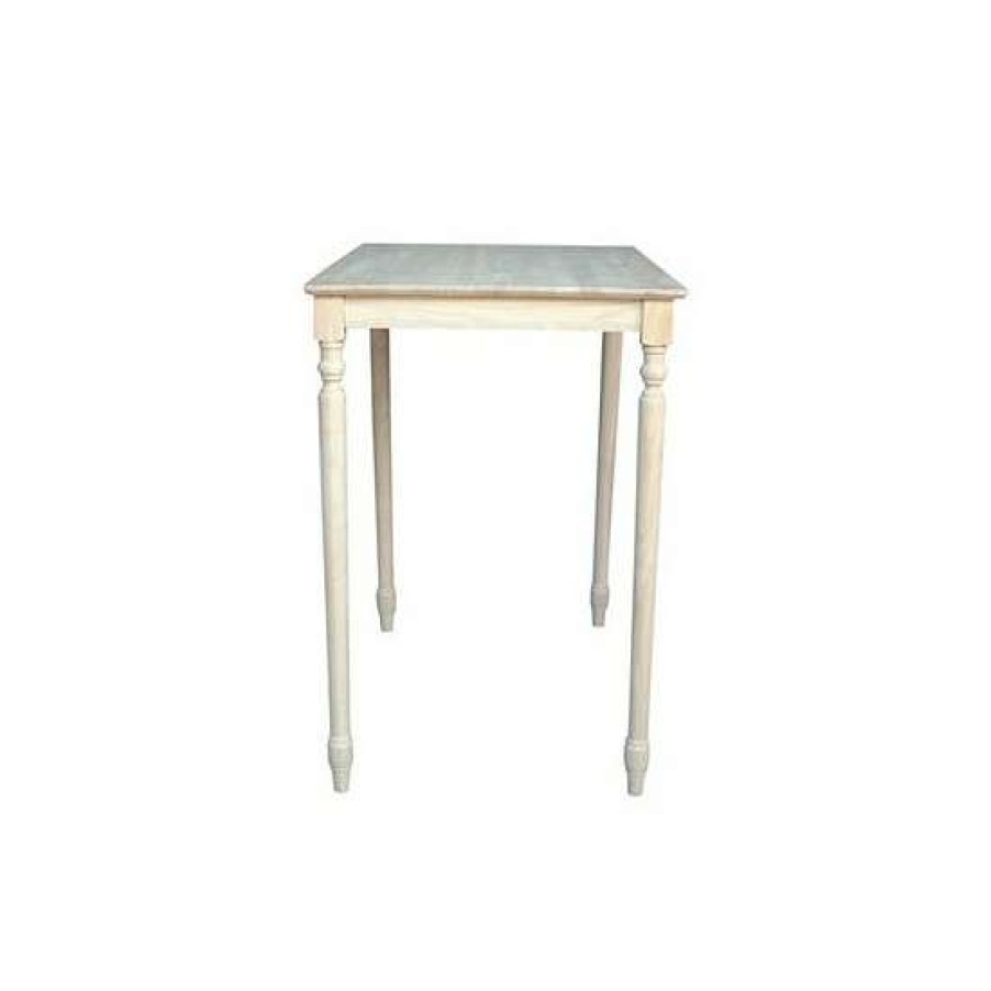 Furniture INC International Concepts | Best Sale International Concepts Solid Wood Top Table Turned Legs No Color