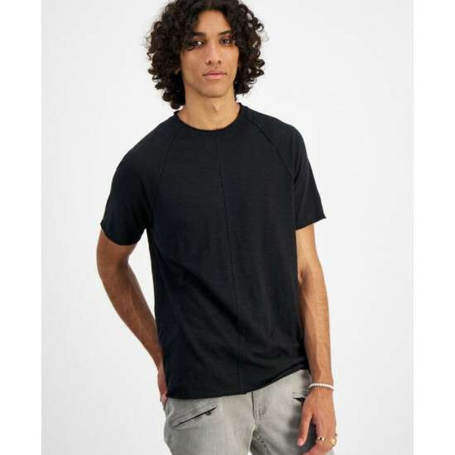 Men INC International Concepts | Cheap Inc International Concepts I.N.C. International Concepts Men'S Pieced Raw-Edge T-Shirt, Created For Macy'S