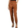 Women INC International Concepts | New Inc International Concepts Women'S Faux Leather Joggers, Created For Macy'S