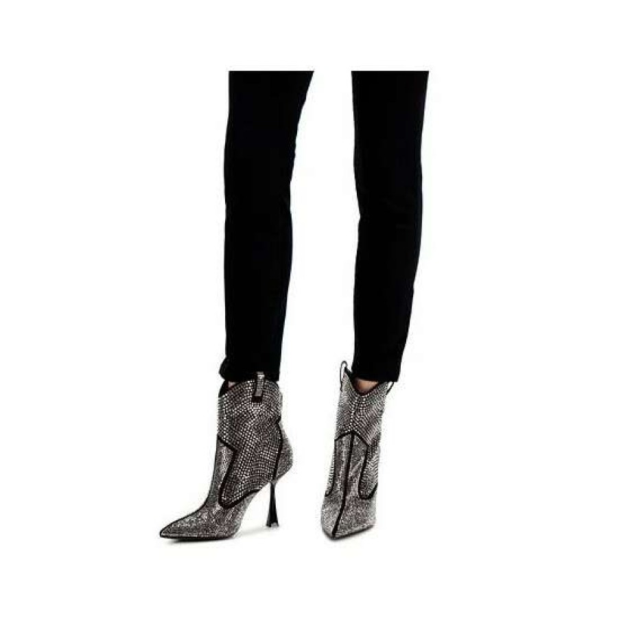 Shoes INC International Concepts | Budget Inc International Concepts Women'S Oaklynne Booties, Created For Macy'S Black Bling