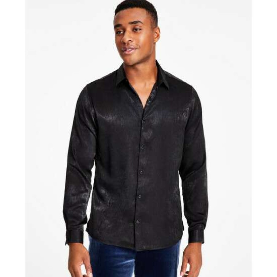 Men INC International Concepts | Deals Inc International Concepts Men'S Regular-Fit Satin Shirt, Created For Macy'S