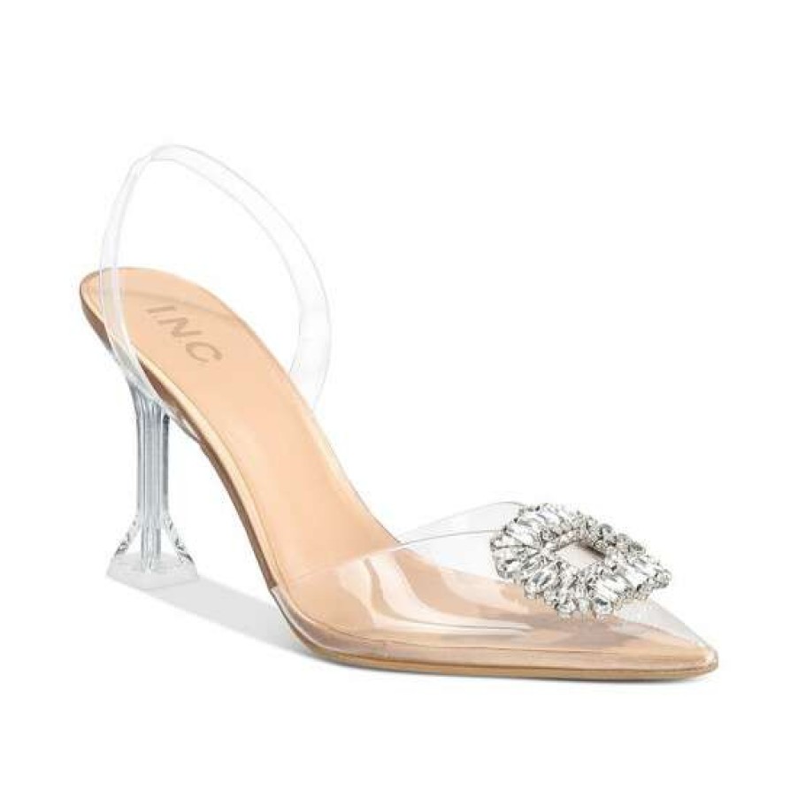 Shoes INC International Concepts | Cheapest Inc International Concepts Scienna Vinyl Slingback Pumps, Created For Macy'S Clear Vinyl