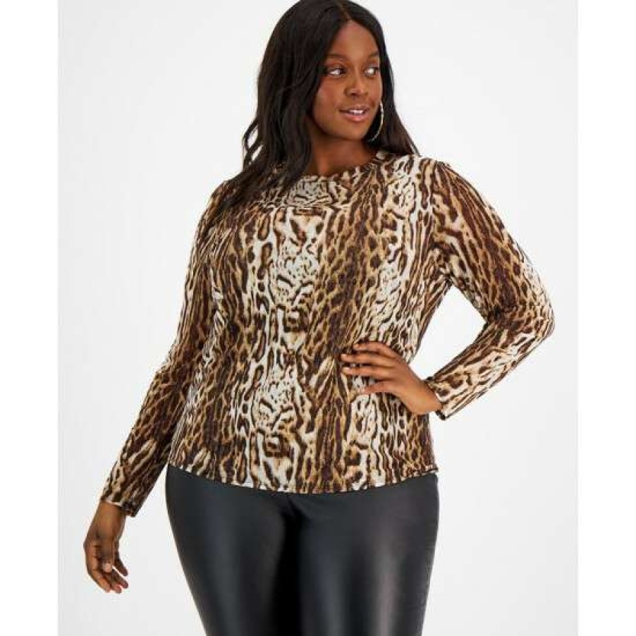 Women INC International Concepts | Cheap Inc International Concepts Plus Size Printed Crewneck Top, Created For Macy'S Ocelot Dream