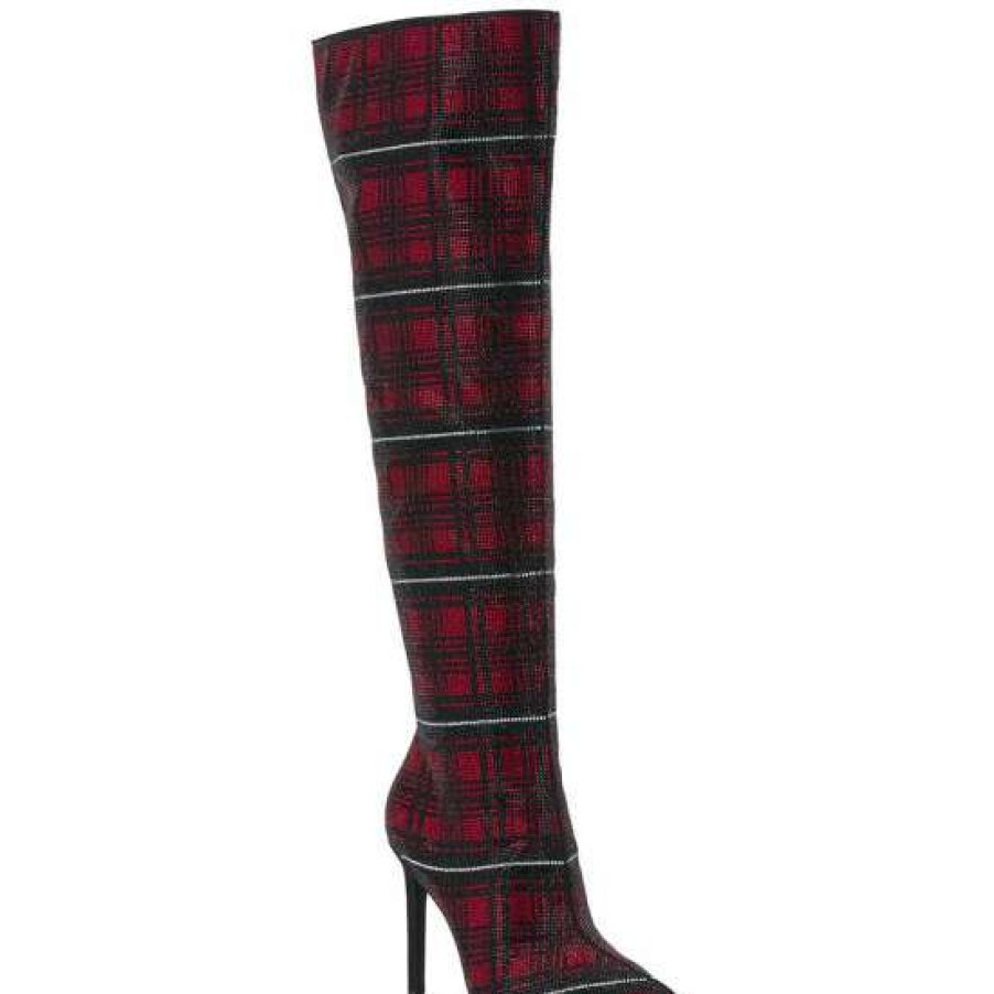 Shoes INC International Concepts | Hot Sale Inc International Concepts Saveria Over-The-Knee Boots, Created For Macy'S Red Plaid