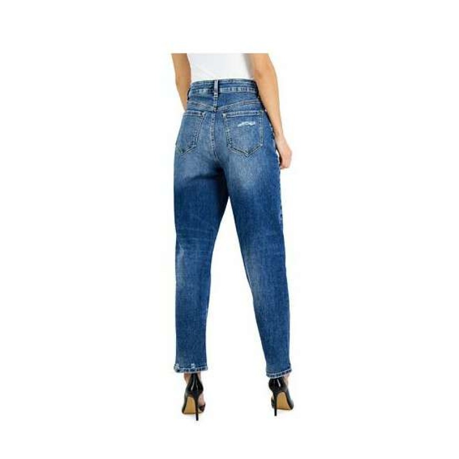 Women INC International Concepts | Hot Sale Inc International Concepts Petite Rip & Repair Boyfriend Jeans, Created For Macy'S Medium Indigo