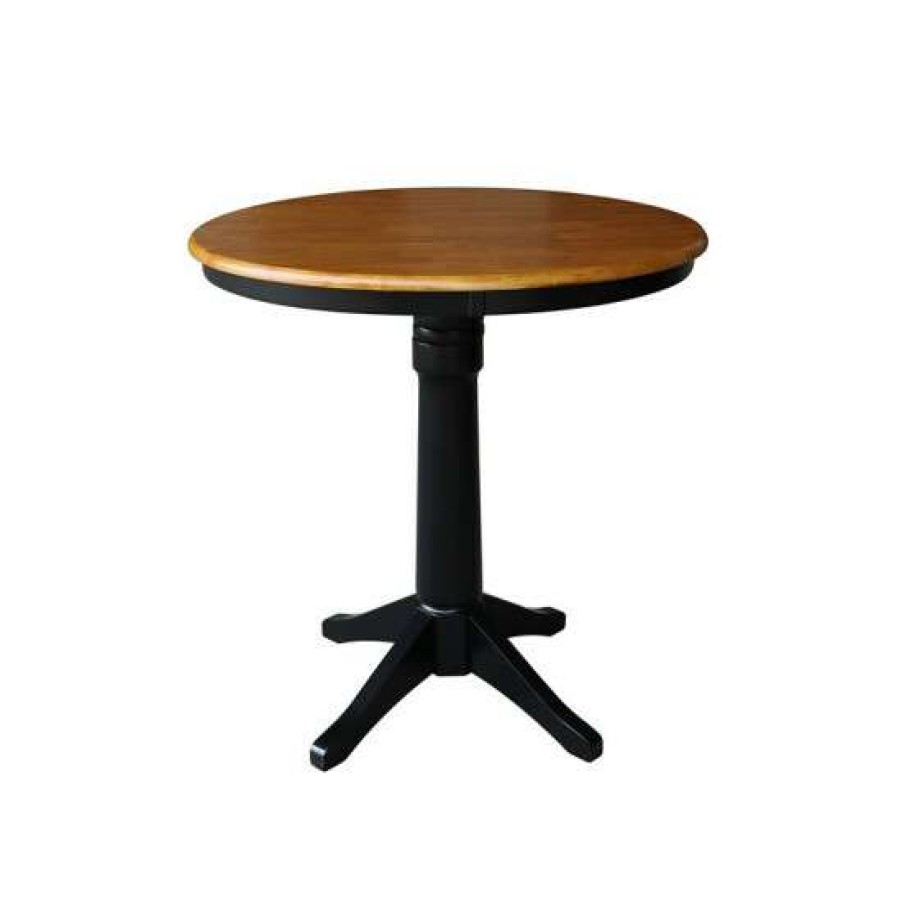 Furniture INC International Concepts | Best Sale International Concepts 36 Round Top Pedestal Table 34.9H Honey Brown