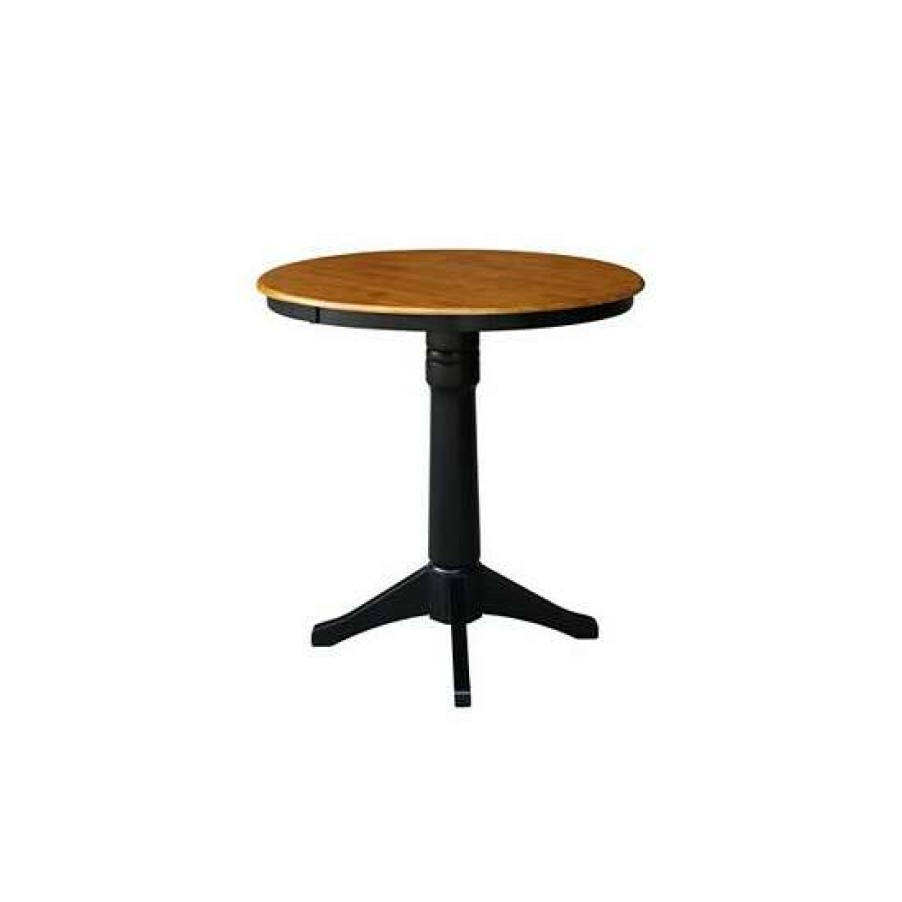 Furniture INC International Concepts | Best Sale International Concepts 36 Round Top Pedestal Table 34.9H Honey Brown