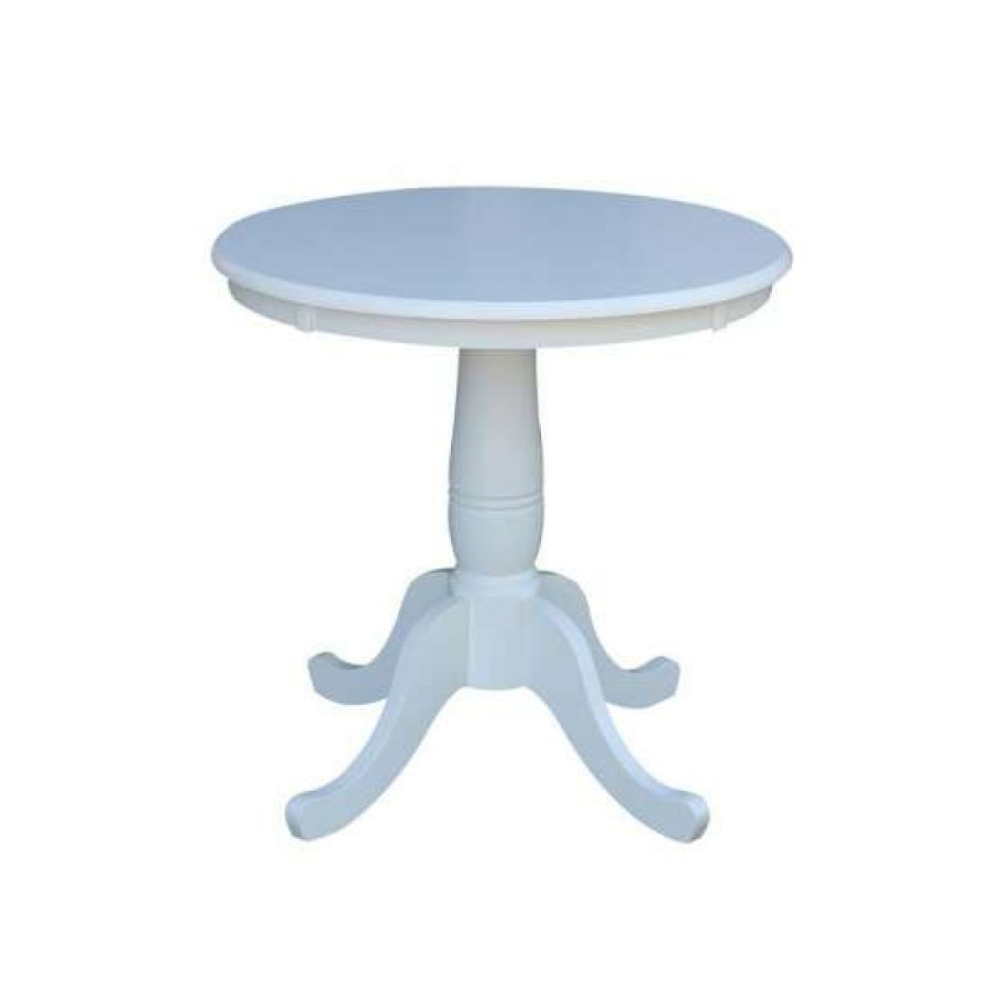 Furniture INC International Concepts | Outlet International Concepts 30 Round Top Pedestal Table- 28.9H White