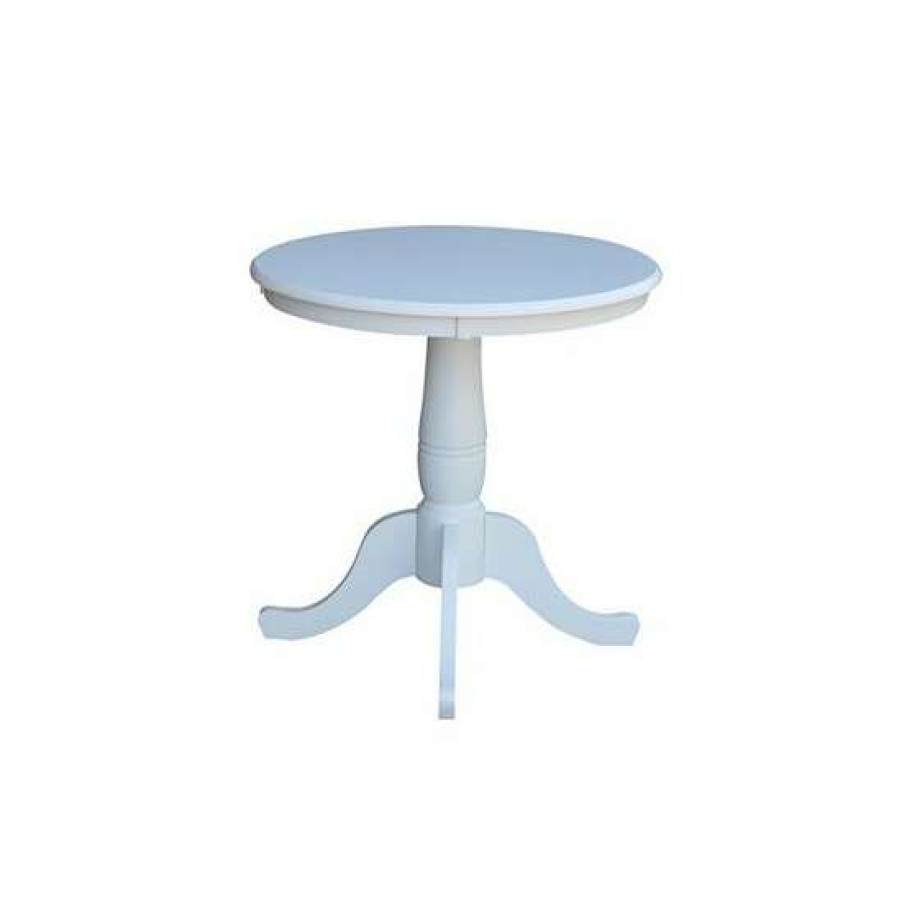 Furniture INC International Concepts | Outlet International Concepts 30 Round Top Pedestal Table- 28.9H White