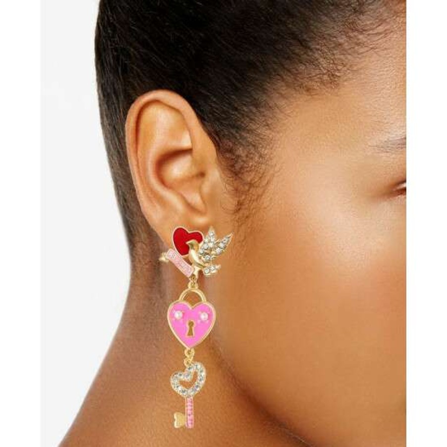 Jewelry & Watches INC International Concepts | Hot Sale Inc International Concepts Gold-Tone Mixed Stone & Charm Triple Drop Earrings, Created For Macy'S Multi