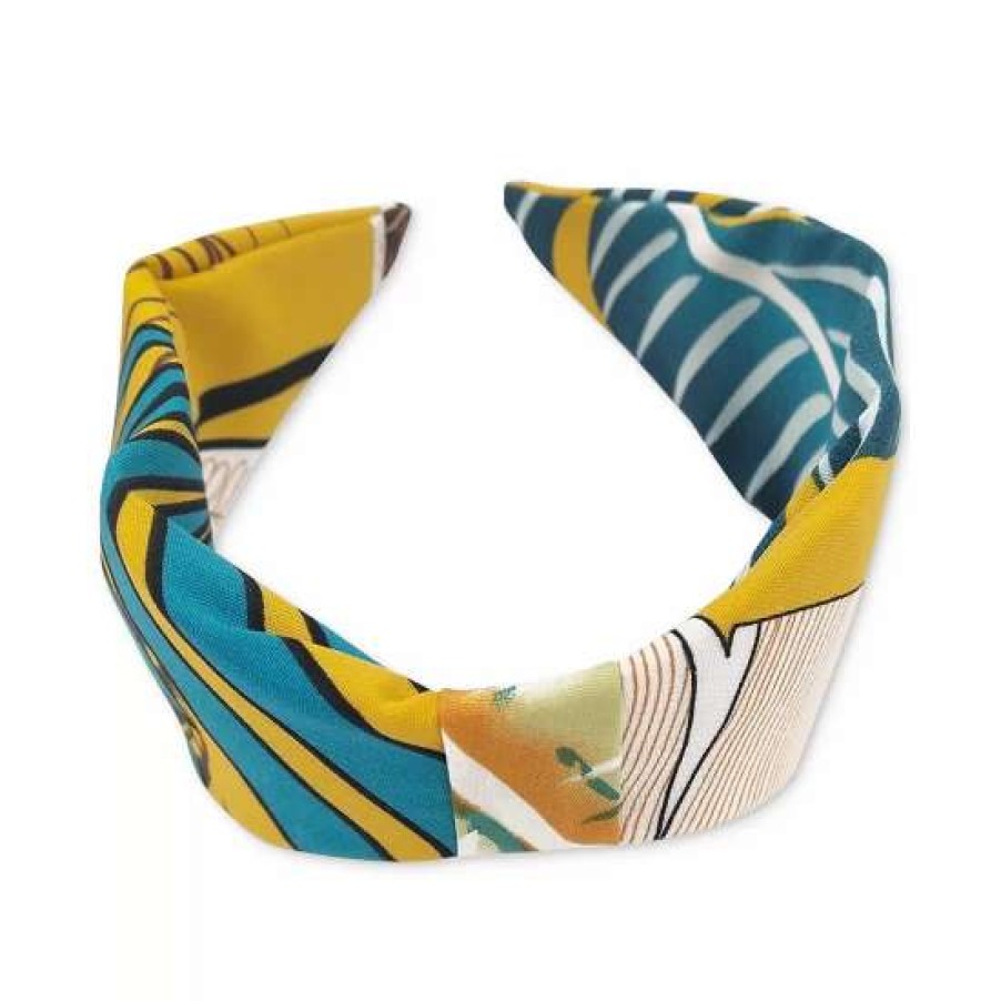 Jewelry & Watches INC International Concepts | Cheap Inc International Concepts Printed Knotted Headband, Created For Macy'S Yellow