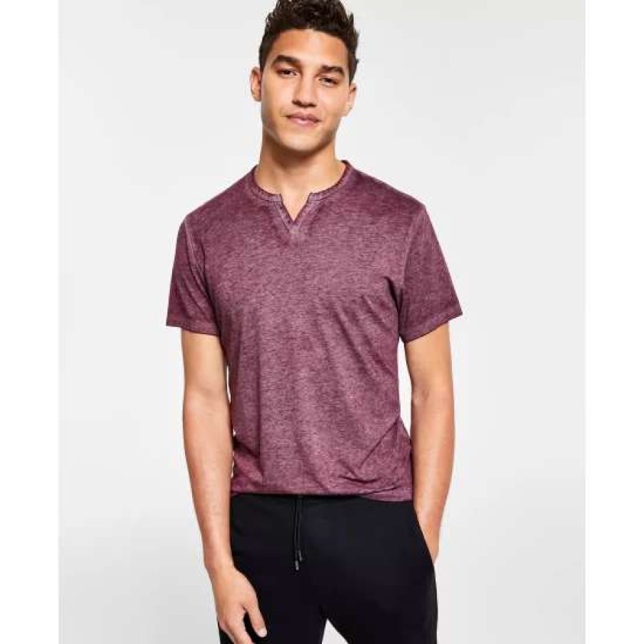 Men INC International Concepts | Discount Inc International Concepts Men'S Split-Neck T-Shirt, Created For Macy'S Port