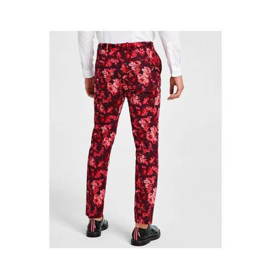 Men INC International Concepts | Brand New Inc International Concepts Men'S Roscoe Slim-Fit Floral-Print Suit Pants, Created For Macy'S Port