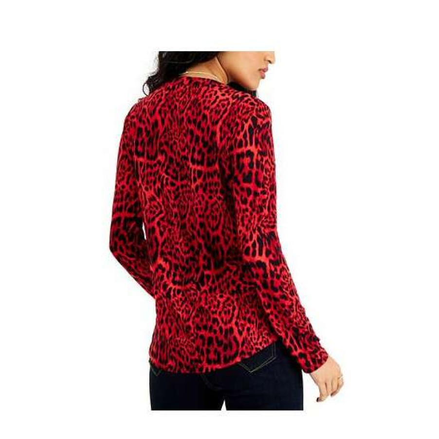 Women INC International Concepts | Deals Inc International Concepts Women'S Printed Zip-Pocket Top, Created For Macy'S Chantal Cheetah