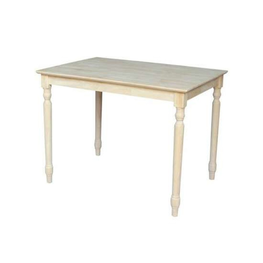 Furniture INC International Concepts | Hot Sale International Concepts Solid Wood Top Table Turned Legs No Color