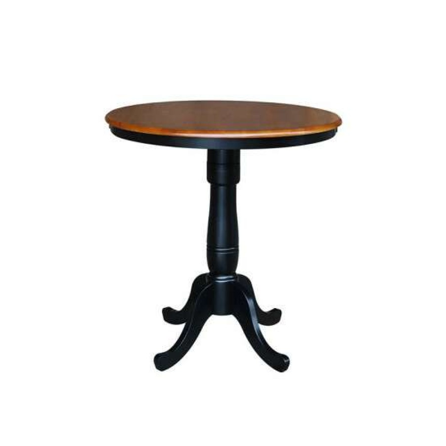 Furniture INC International Concepts | Budget International Concepts 36 Round Top Pedestal Table 34.9H Honey Brown