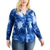 Women INC International Concepts | Deals Inc International Concepts Plus Size Zip-Pocket Top, Created For Macy'S Dahana Dye