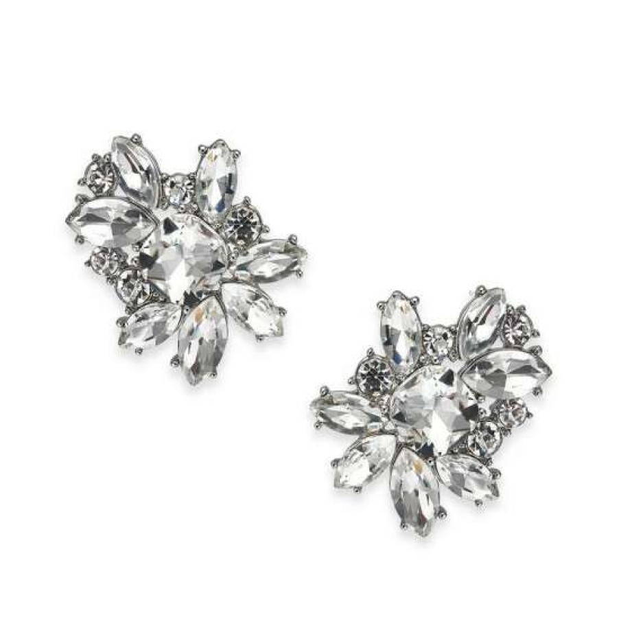 Jewelry & Watches INC International Concepts | Best Reviews Of Inc International Concepts Tone Crystal Cluster Stud Earrings, Created For Macy'S Silver