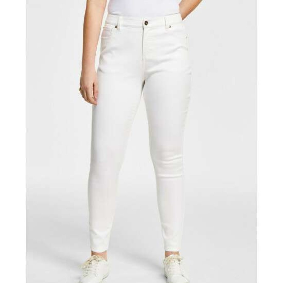 Women INC International Concepts | Brand New Inc International Concepts Women'S Curvy High Rise Skinny Jeans, Created For Macy'S White