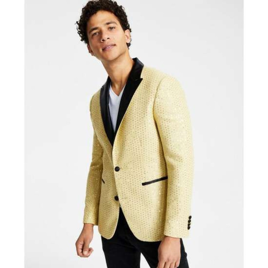 Men INC International Concepts | Budget Inc International Concepts Men'S Slim-Fit Sequin Sport Coat, Created For Macy'S Inc Gold