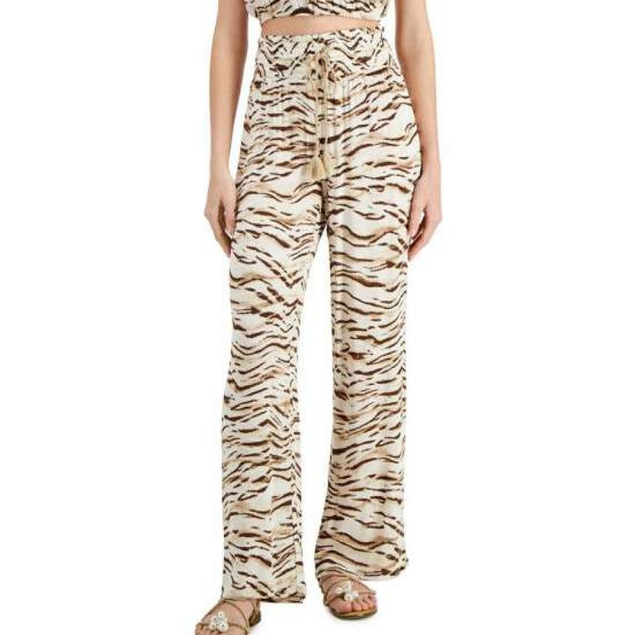 Women INC International Concepts | Outlet Inc International Concepts Women'S Printed Wide-Leg Pants, Created For Macy'S Talia Tiger