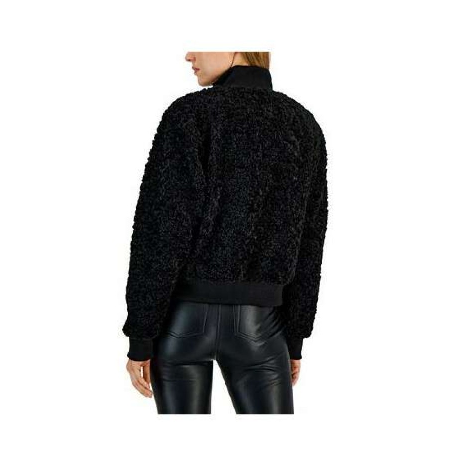 Women INC International Concepts | Best Sale Inc International Concepts Women'S Faux-Fur Jacket, Created For Macy'S Deep Black