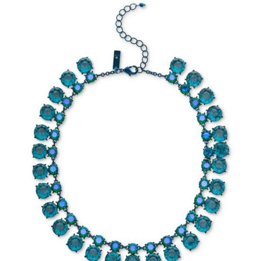 Jewelry & Watches INC International Concepts | Outlet Inc International Concepts Metallic Tone Color Mixed Stone Statement Necklace, 16 + 3 Extender, Created For Macy'S Blue