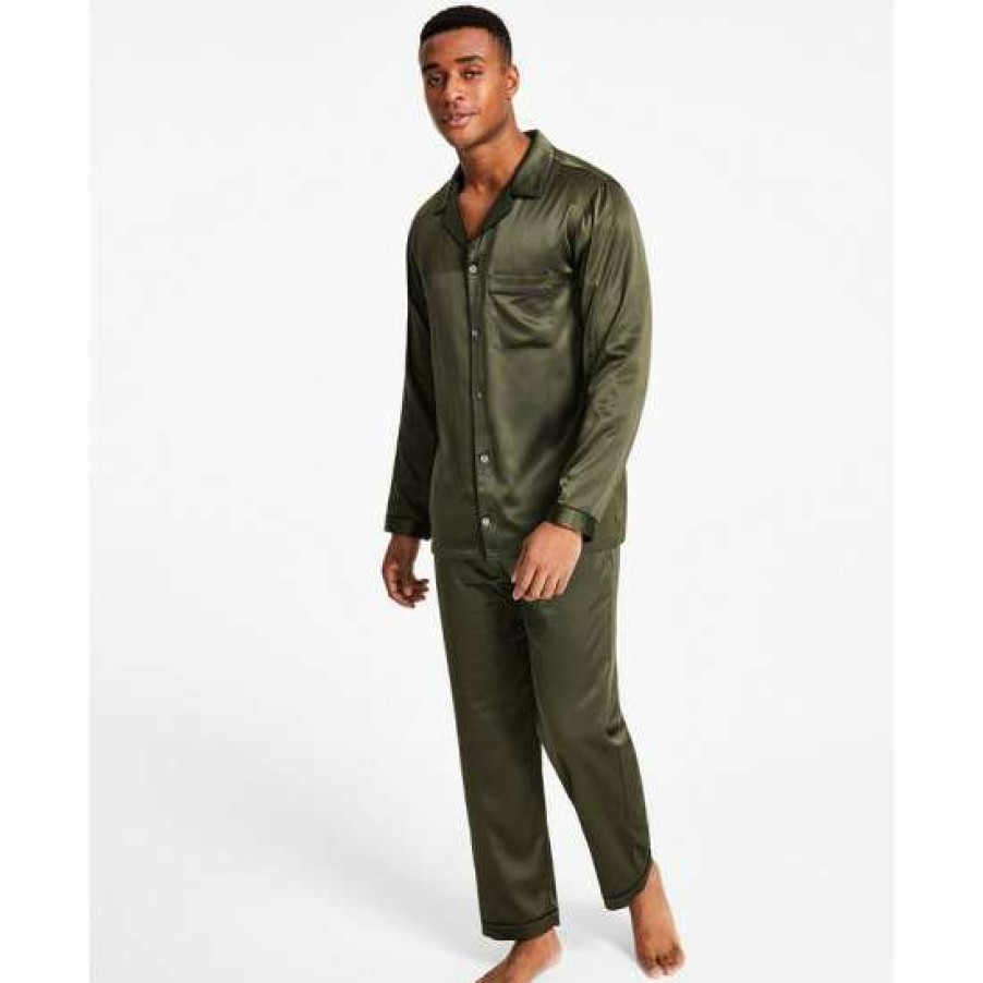 Men INC International Concepts | Cheapest Inc International Concepts I.N.C. International Concepts Men'S 2-Pc. Tipped Pajama Set, Created For Macy'S