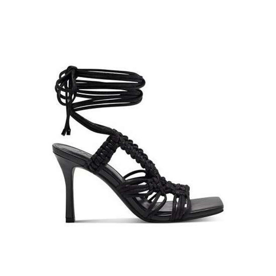 Shoes INC International Concepts | Outlet Inc International Concepts Women'S Brayd Lace-Up Dress Sandals, Created For Macy'S Black