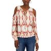 Women INC International Concepts | Deals Inc International Concepts Women'S Printed Cold-Shoulder Top, Created For Macy'S Border Ikat A