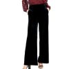 Women INC International Concepts | Cheapest Inc International Concepts Women'S High-Rise Velvet Wide-Leg Pants, Created For Macy'S Deep Black