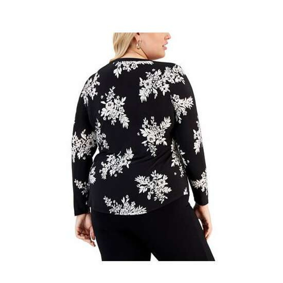 Women INC International Concepts | Best Pirce Inc International Concepts Plus Size Floral-Print Zip-Pocket Top, Created For Macy'S Johanna Bouquet