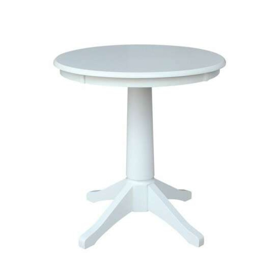 Furniture INC International Concepts | Buy International Concepts 30 Round Top Pedestal Table- 28.9H White