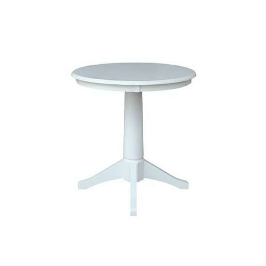 Furniture INC International Concepts | Buy International Concepts 30 Round Top Pedestal Table- 28.9H White