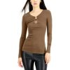 Women INC International Concepts | Flash Sale Inc International Concepts Petite Ring-Cutout Ribbed Top, Created For Macy'S